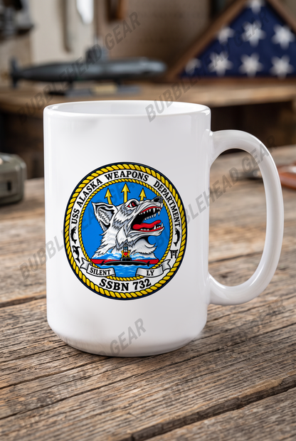 USS Alaska SSBN-732 Weapons Department - 15 oz. Coffee Mug