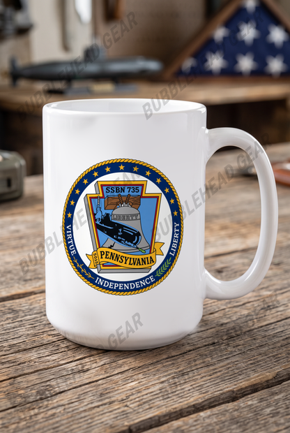 USS Pennsylvania SSBN-735 - 15 oz. Coffee Mug