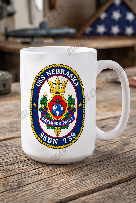 USS Nebraska SSBN-739 - 15 oz. Coffee Mug