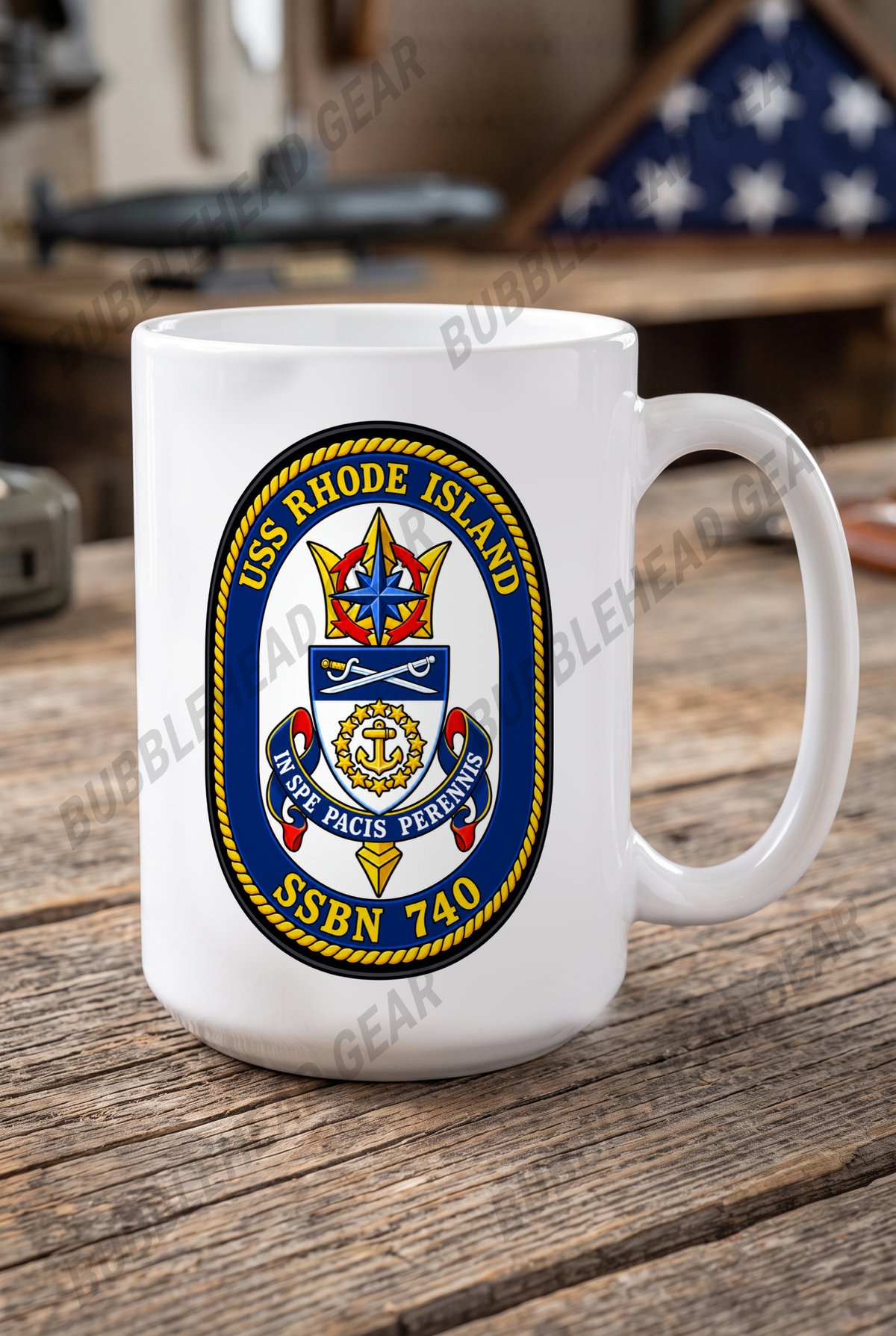 USS Rhode Island SSBN-740 - 15 oz. Coffee Mug