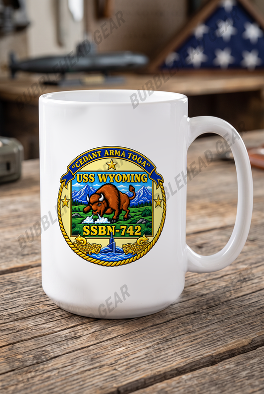 USS Wyoming SSBN-742 Bison - 15 oz. Coffee Mug