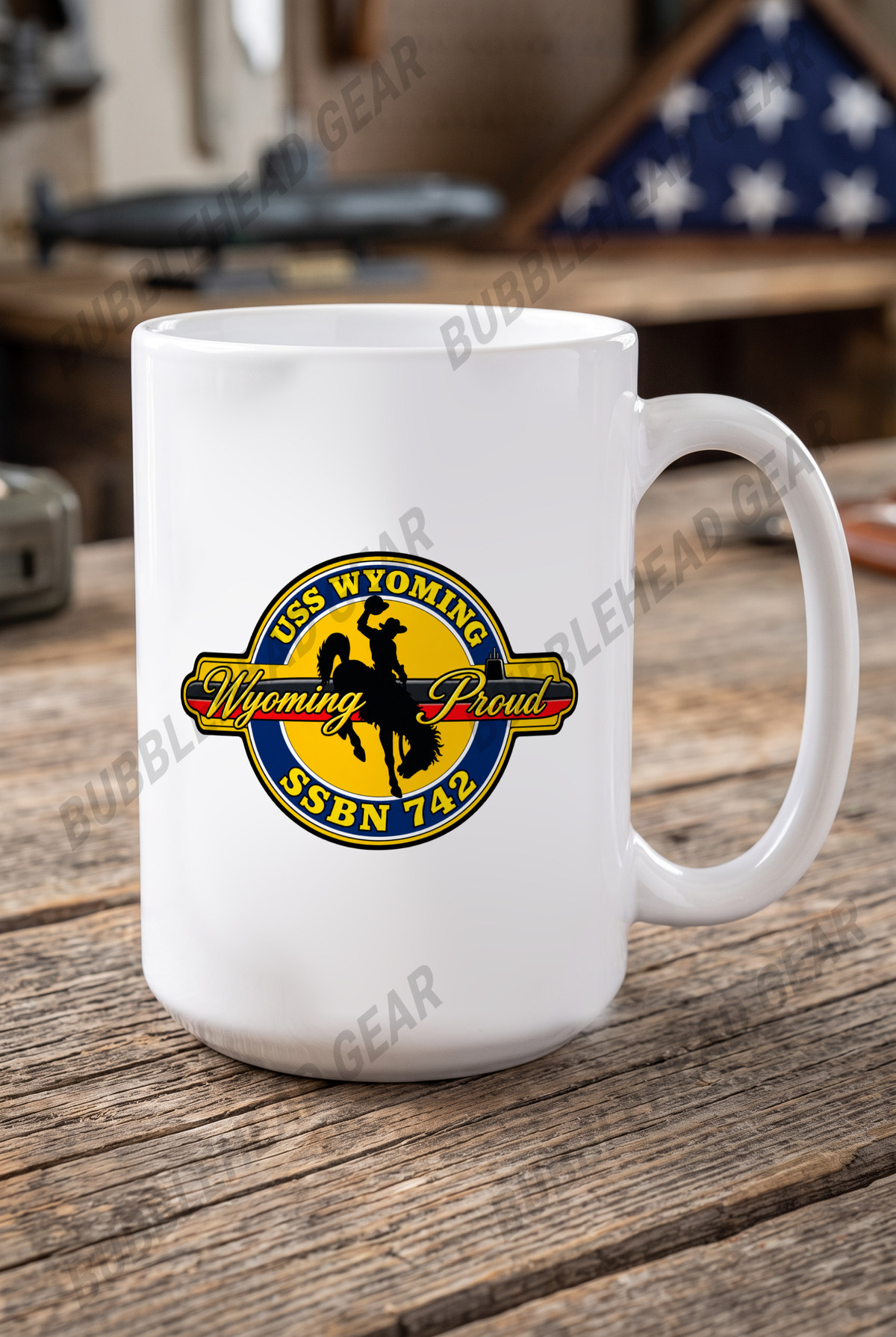 USS Wyoming SSBN-742 Wyoming Proud - 15 oz. Coffee Mug