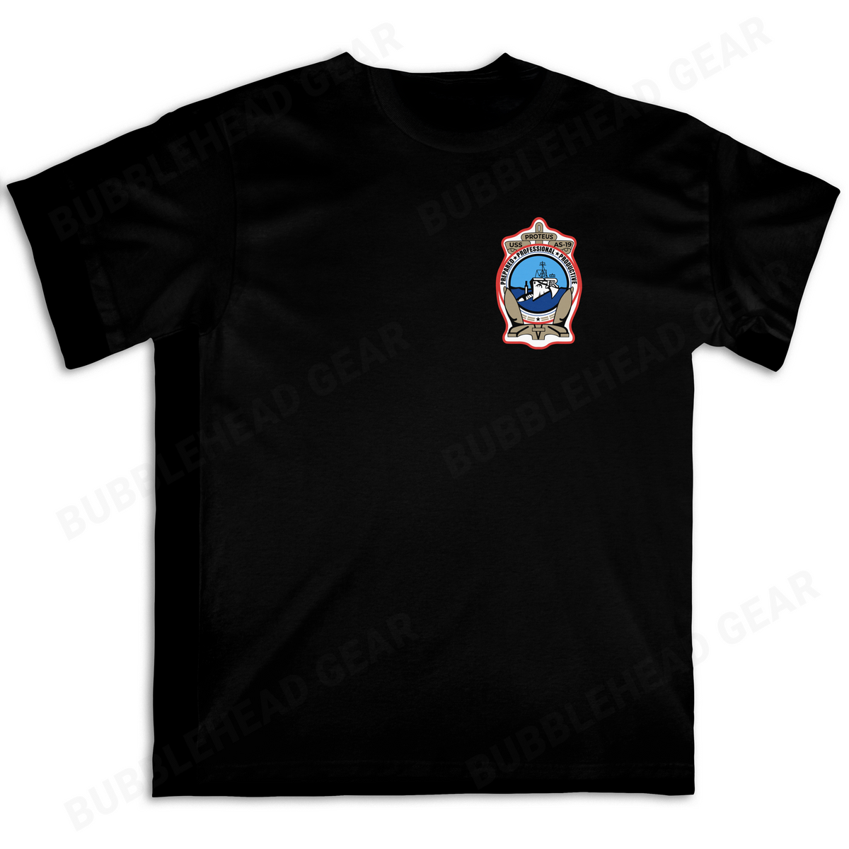 Submarine Tender Cotton T-Shirt with Ship Patch