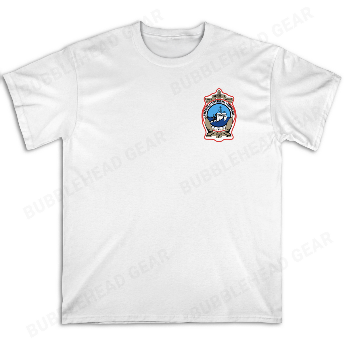 Submarine Tender Cotton T-Shirt with Ship Patch