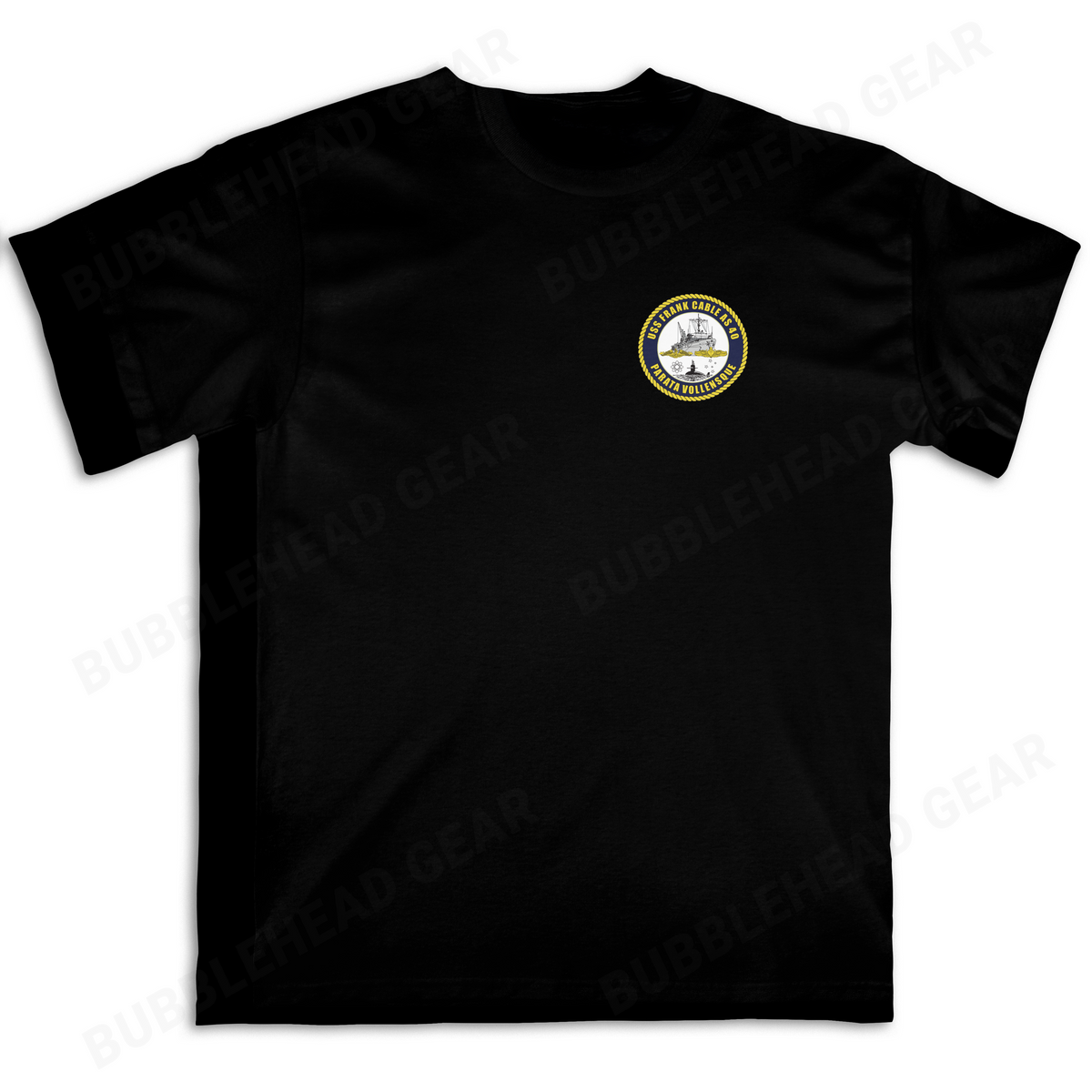 Submarine Tender Cotton T-Shirt with Ship Patch