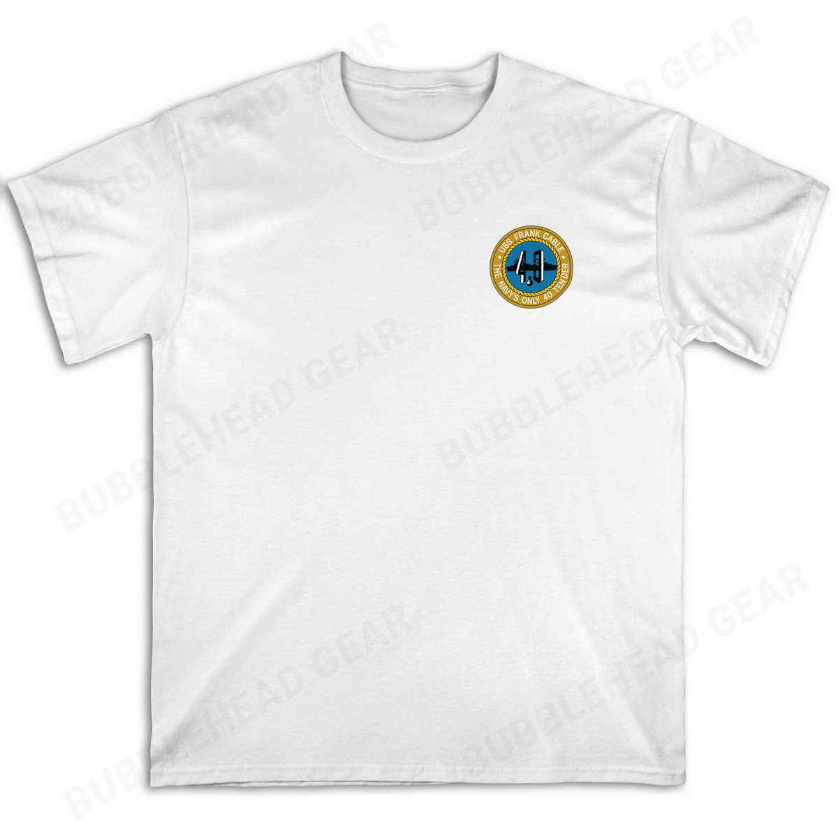 Submarine Tender Cotton T-Shirt with Ship Patch