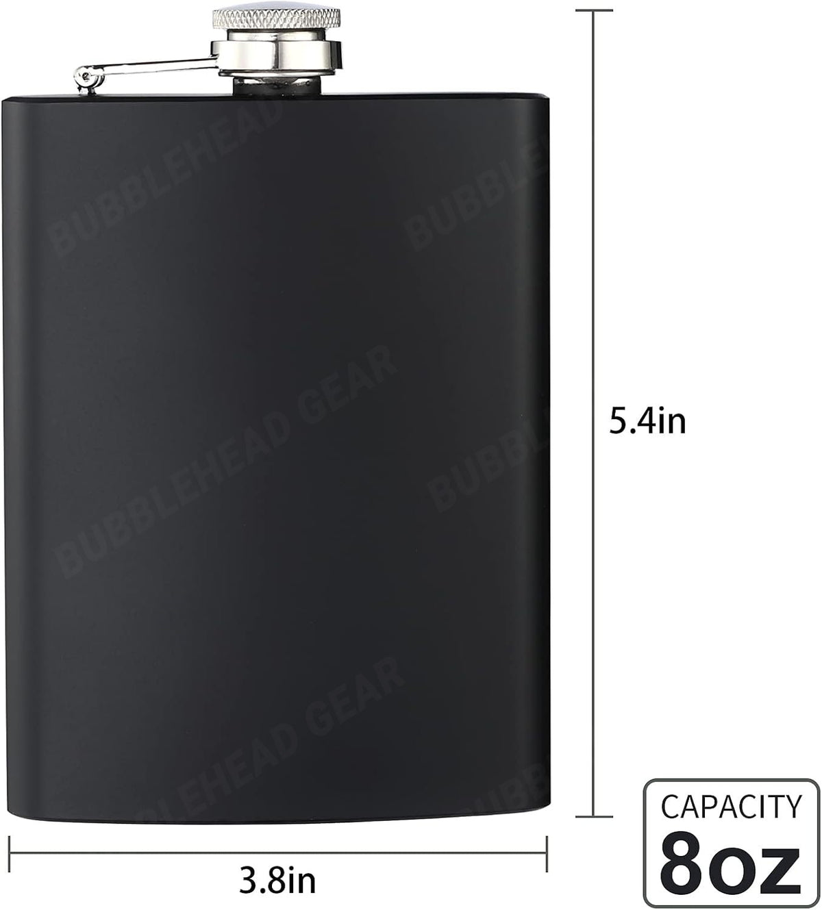 8 oz. Black Hip Flask with Dolphins