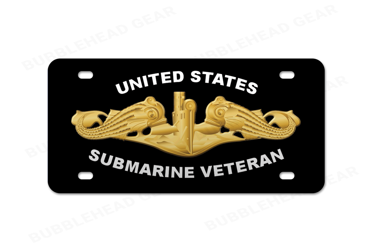 Submarine Dolphin Vanity License Plate Tag – Aluminum 12" x 6"