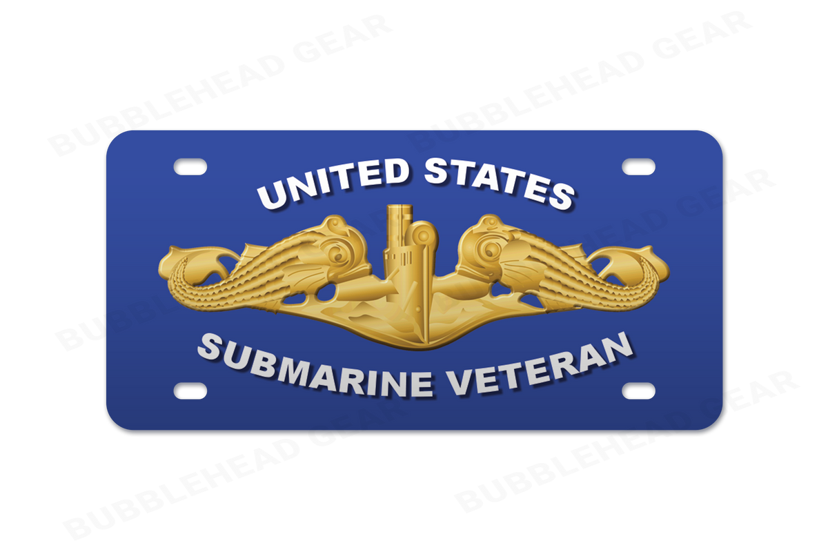 Submarine Dolphin Vanity License Plate Tag – Aluminum 12" x 6"
