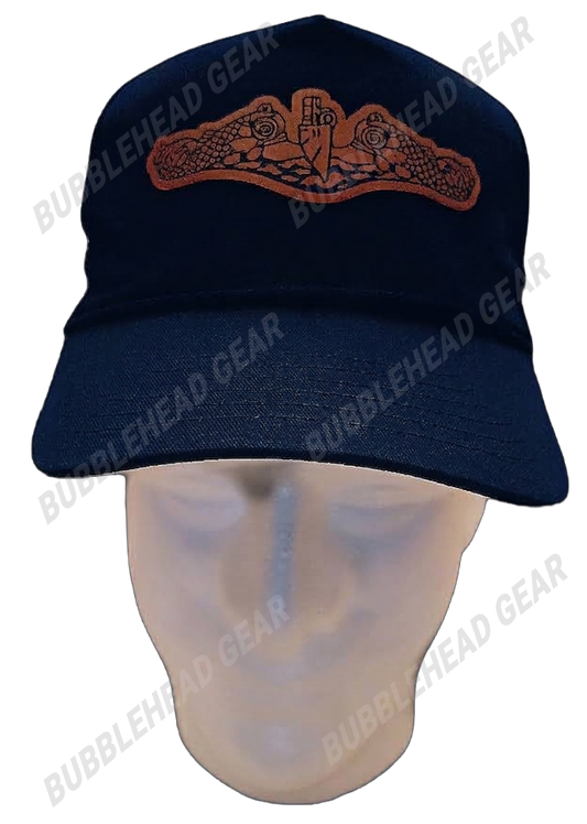 Submarine Dolphins 4" Leatherette Patch Trucker Cap