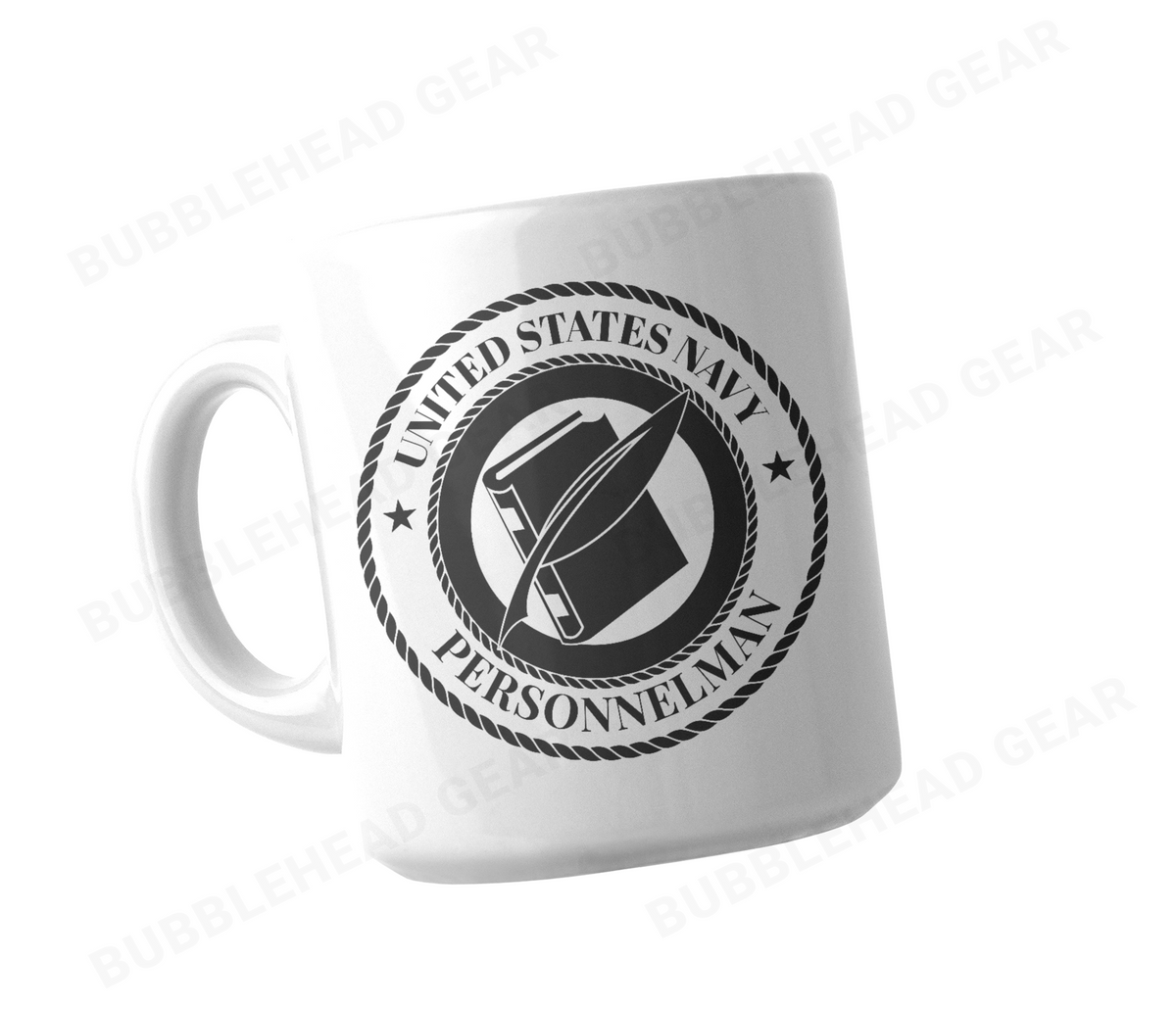 Navy Rating Logo Customizable Coffee Mug, 11 oz