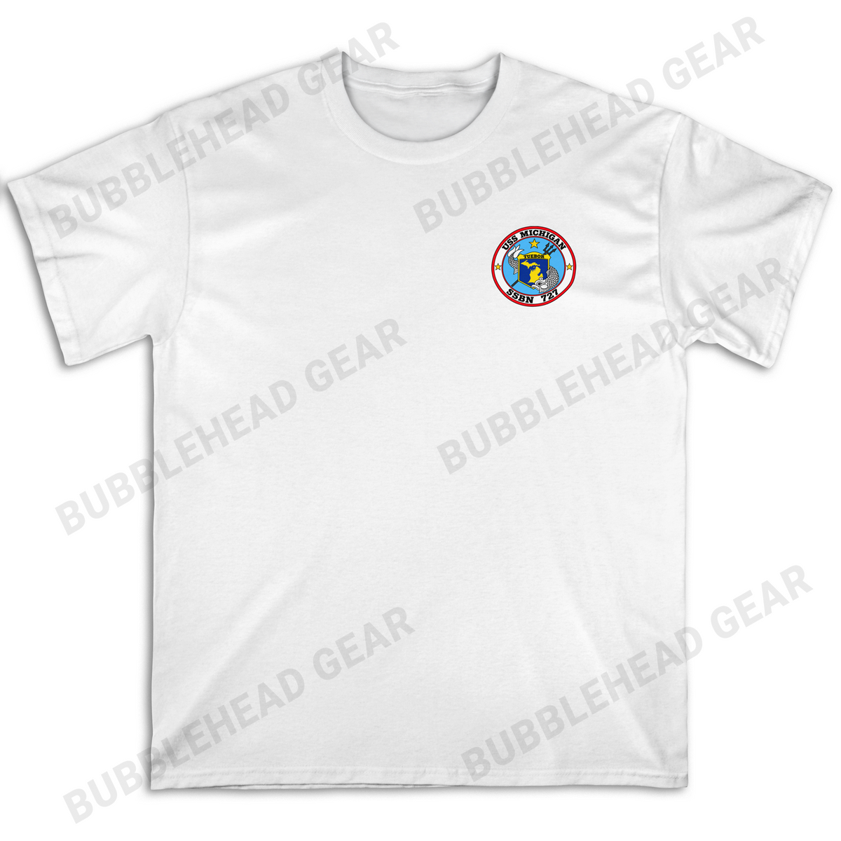USS Michigan SSBN-727 Heavy Cotton Crewneck T-Shirt
