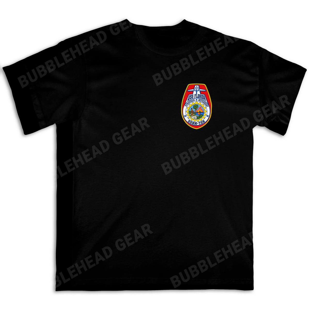 USS Florida SSBN-728 Heavy Cotton Crewneck T-Shirt
