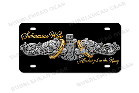 Submarine Wife Vanity License Plate Tag – Aluminum 12" x 6"