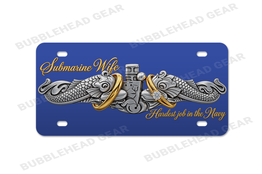 Submarine Wife Vanity License Plate Tag – Aluminum 12" x 6"