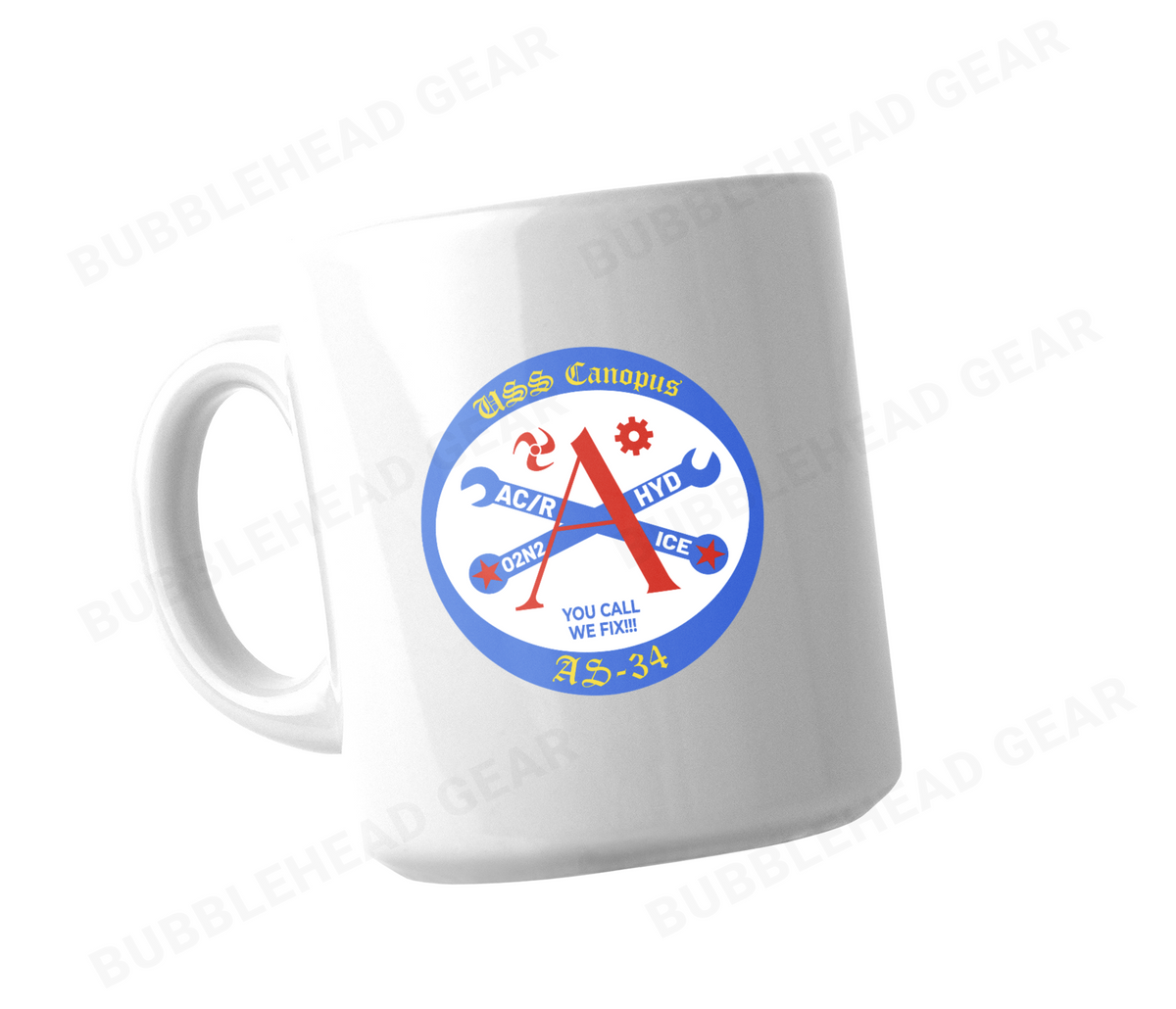Personalized Submarine Tender Ceramic Coffee Mug, 11 oz