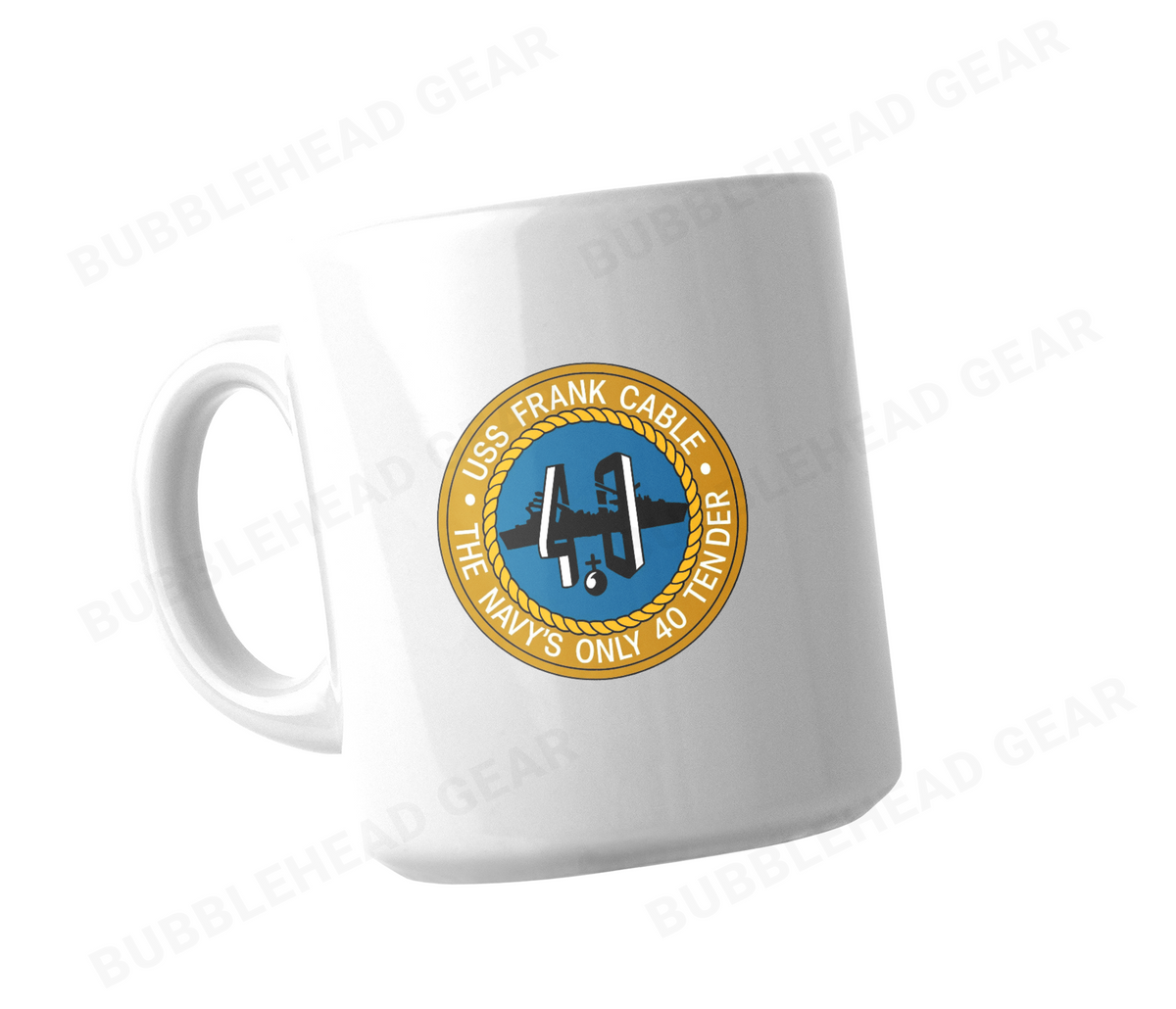 Personalized Submarine Tender Ceramic Coffee Mug, 11 oz