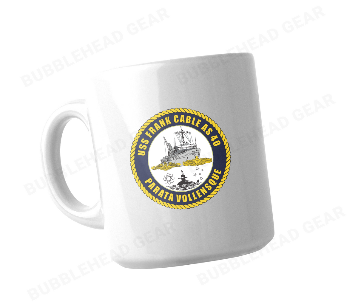 Personalized Submarine Tender Ceramic Coffee Mug, 11 oz