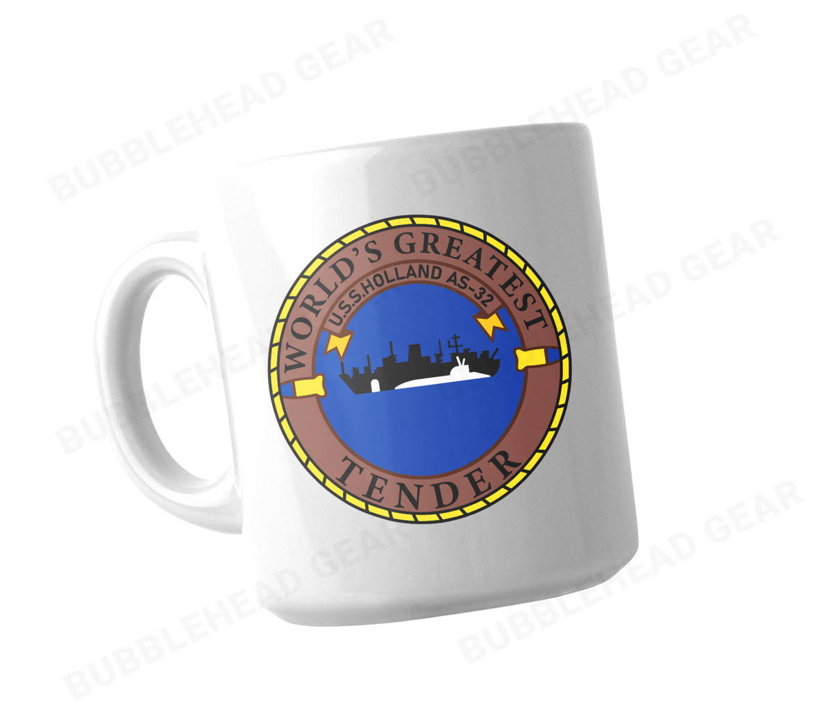 Personalized Submarine Tender Ceramic Coffee Mug, 11 oz