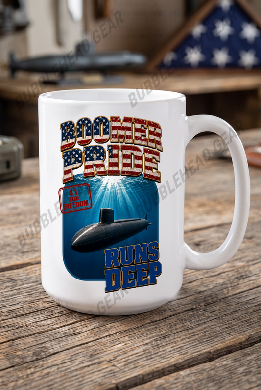 Boomer Pride Runs Deep - 41 for Freedom 15 oz. Coffee Mug
